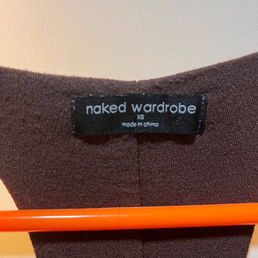 Naked Wardrobe Chocolate Racerback Bodysuit Jumpsuit XS - Picture 8 of 9